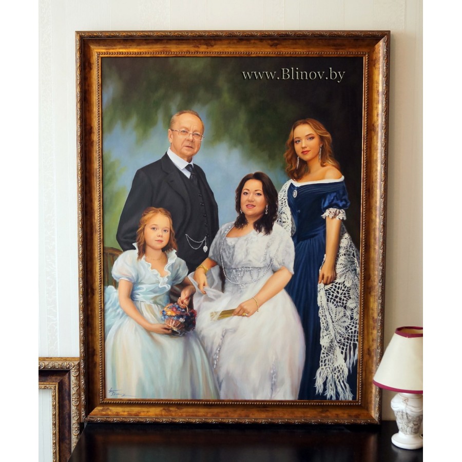 Семейный портрет маслом 159